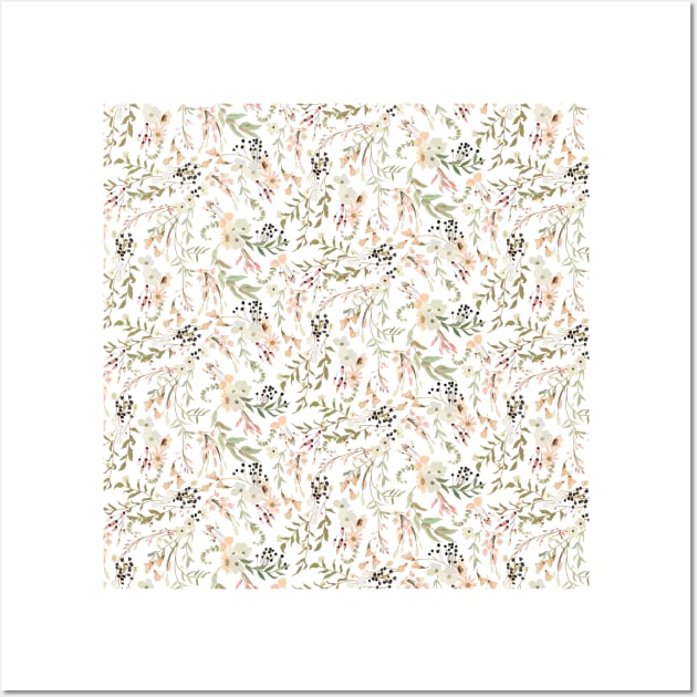 Trailing Floral Pattern Wall Art by LThomasDesigns